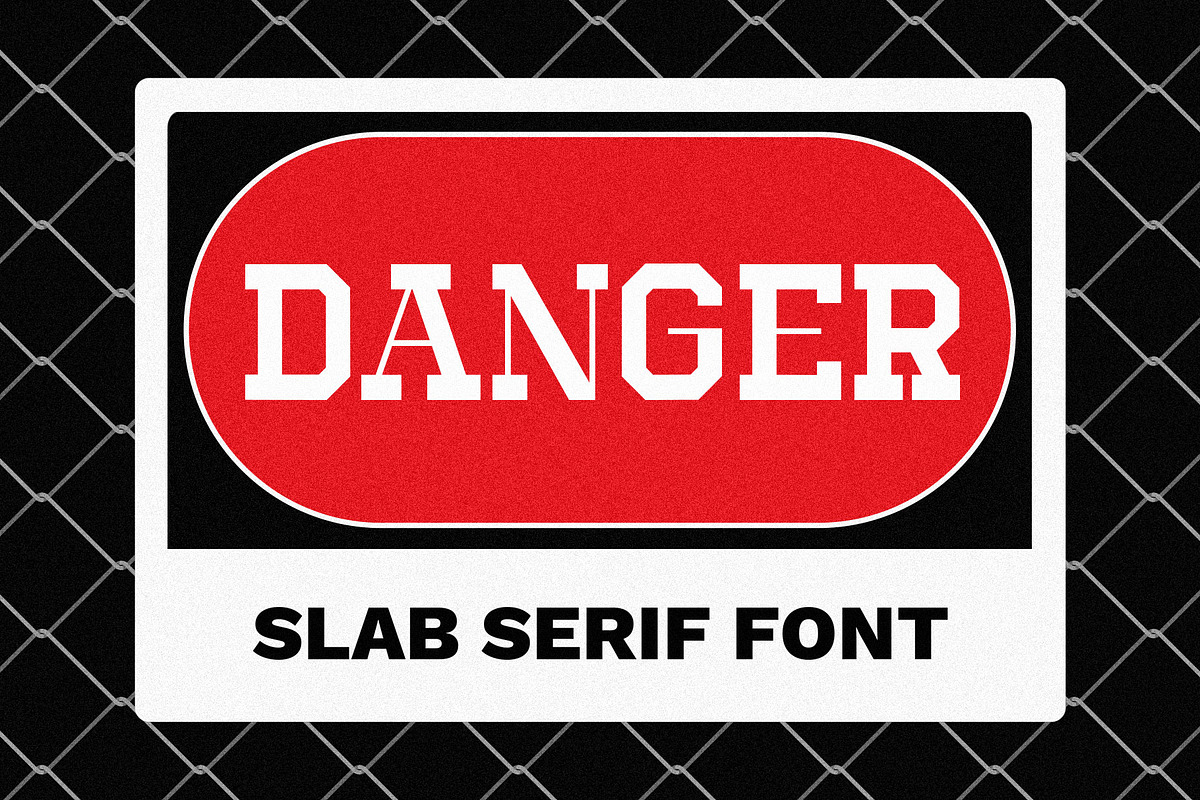 DANGER - Slab Serif Font, a Slab Serif Font by Dauum Works (Photo 1 of 11)