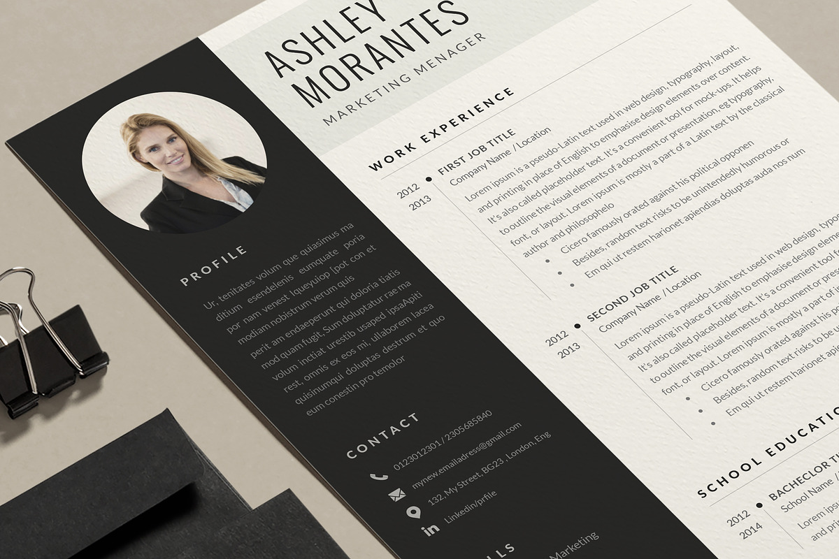 Resume Template Ashley, a Resume Template by Estartshop (Photo 5 of 7)