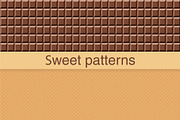 Chocolate & Waffles Sweet Patterns, a Texture Graphic by Plaid4You (Thumbnail 1 of 8)