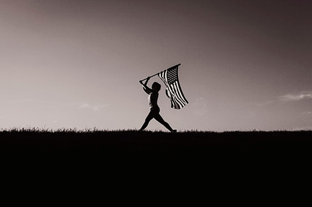 Patriotic Man Holding Sparklers preview 6