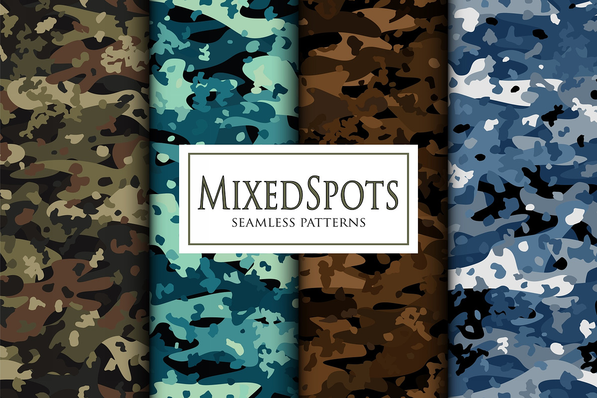 Mixed camouflage uniform patterns, a Pattern Graphic by ArchonDigitalShop (Photo 3 of 10)