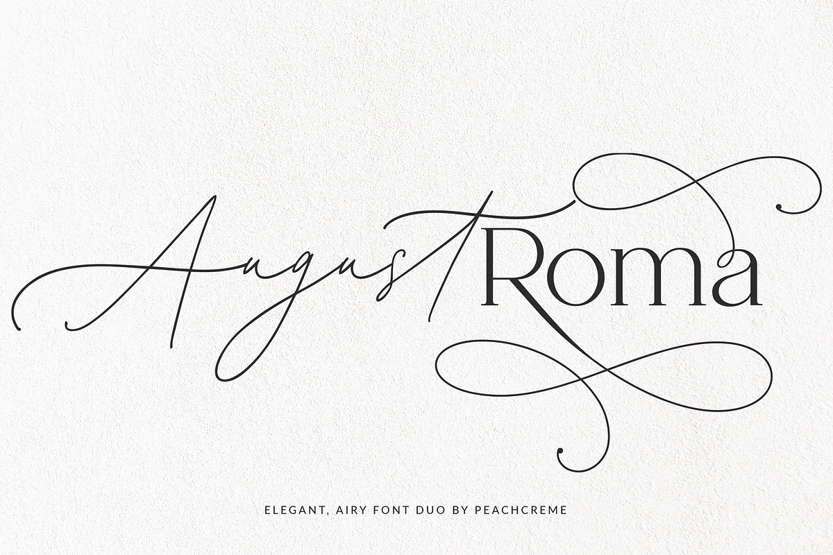 August Roma//Elegant Luxury Font Duo, a Handwritten Font by PeachCreme (Photo 1 of 43)