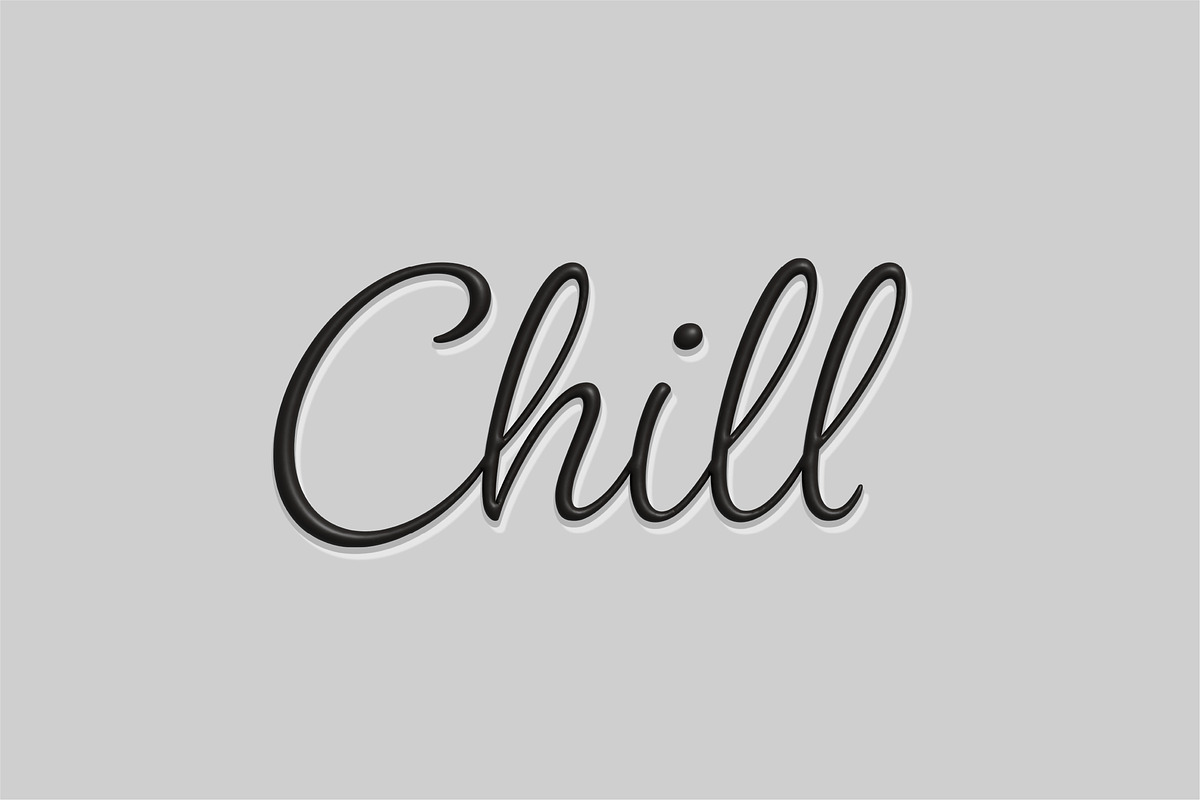 Chill - Editable Text Effect, a Layer Style Add-On by designvectx