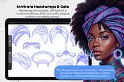 Afro Head Stamps, Black Character, a Brush Add-On by Selentaori Studio (Thumbnail 8 of 12)
