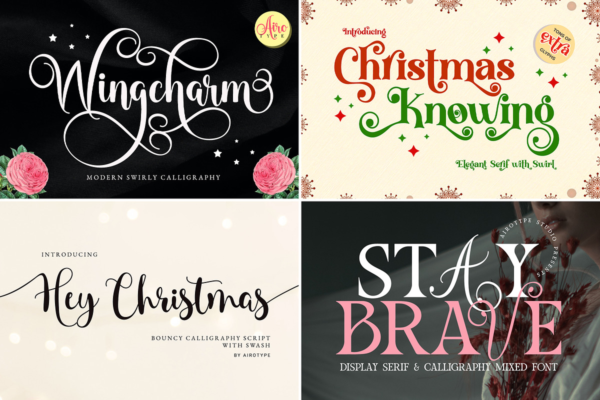 Christmas Font Bundle, a Serif Font by Airotype (Photo 3 of 4)