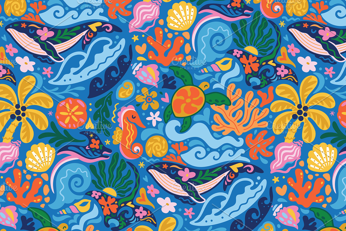Warm Tides & Coral Stories, a Pattern Graphic by PenguinHouse (Photo 8 of 13)