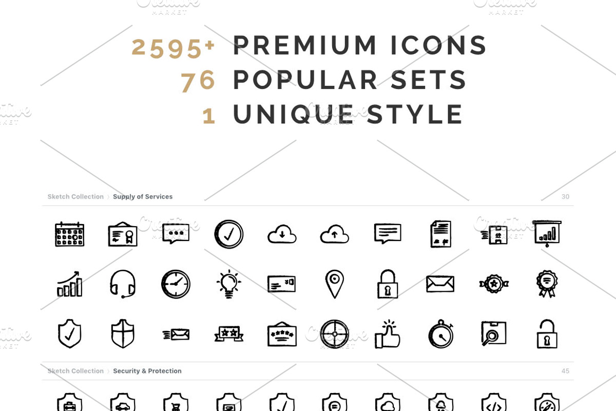 ENTIRE SKETCH ICON COLLECTION: 2595+, an Outline Icon by IconUncle (Photo 2 of 8)