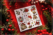 Retro Christmas Clipart Vector Set, an Animal Illustration by ilonitta (Thumbnail 8 of 12)