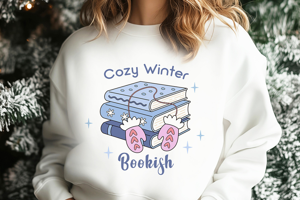 Winter Bookish Clipart, a Seasonal Illustration by JulzaArt (Photo 3 of 7)