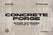 Concrete Forge Extended Typeface, a Sans Serif Font by Get Studio (Thumbnail 1 of 9)