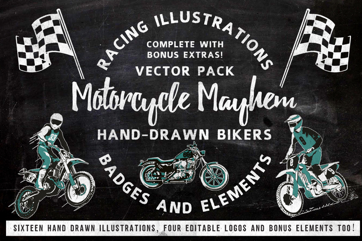 Motorcycle Mayhem, an Object Graphic by Sault Design (Photo 1 of 4)