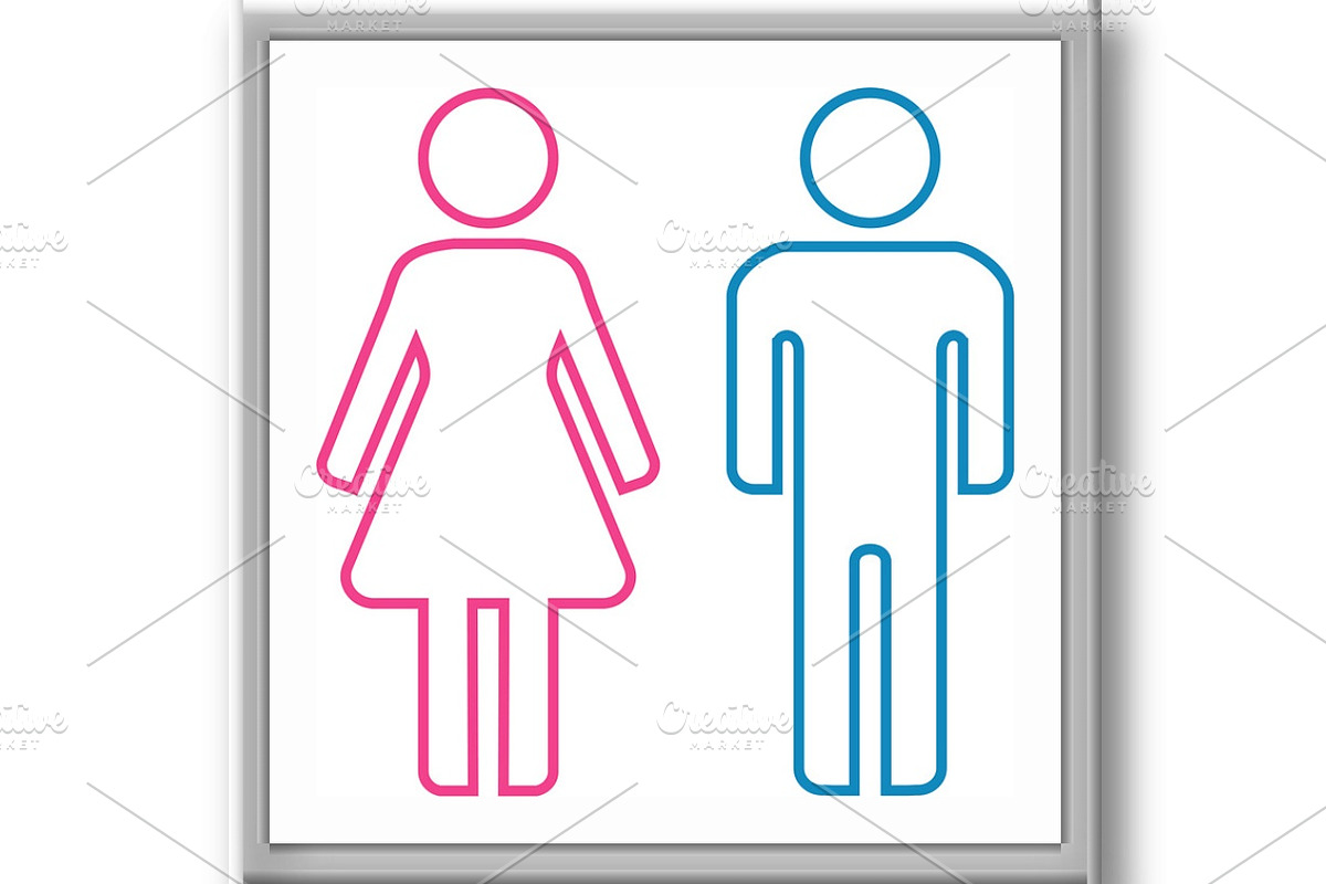 Man and woman icons, an Outline Icon by RODINA (Photo 2 of 3)