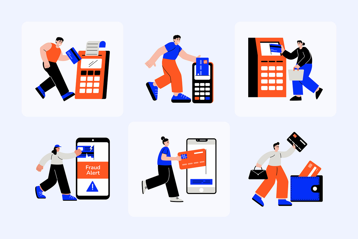 Credit Card Illustration Art Set, a Finance Illustration by Creative Stall (Photo 6 of 9)