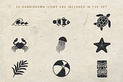 Tropical Icons Hand Drawn Graphics, an Icon by BirDIY Design (Thumbnail 6 of 10)