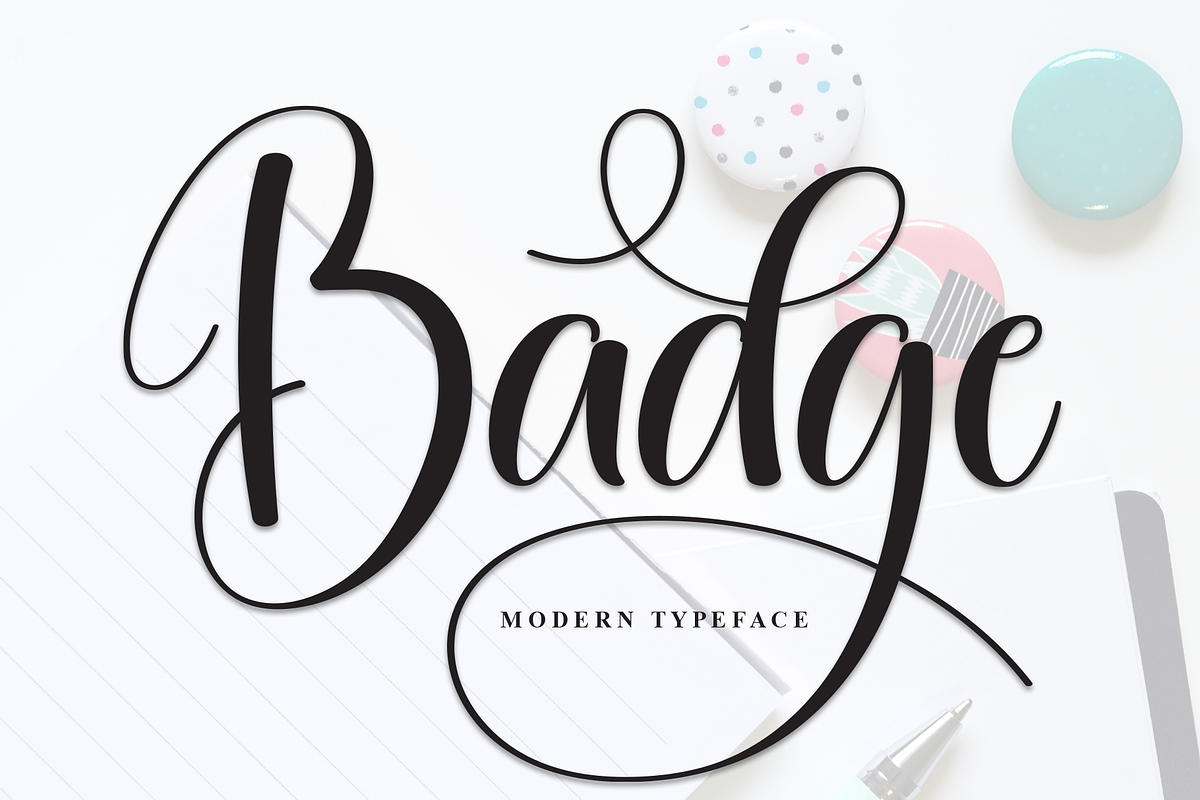 Badge | Script Font, a Handwritten Font by Scratchones (Photo 1 of 9)