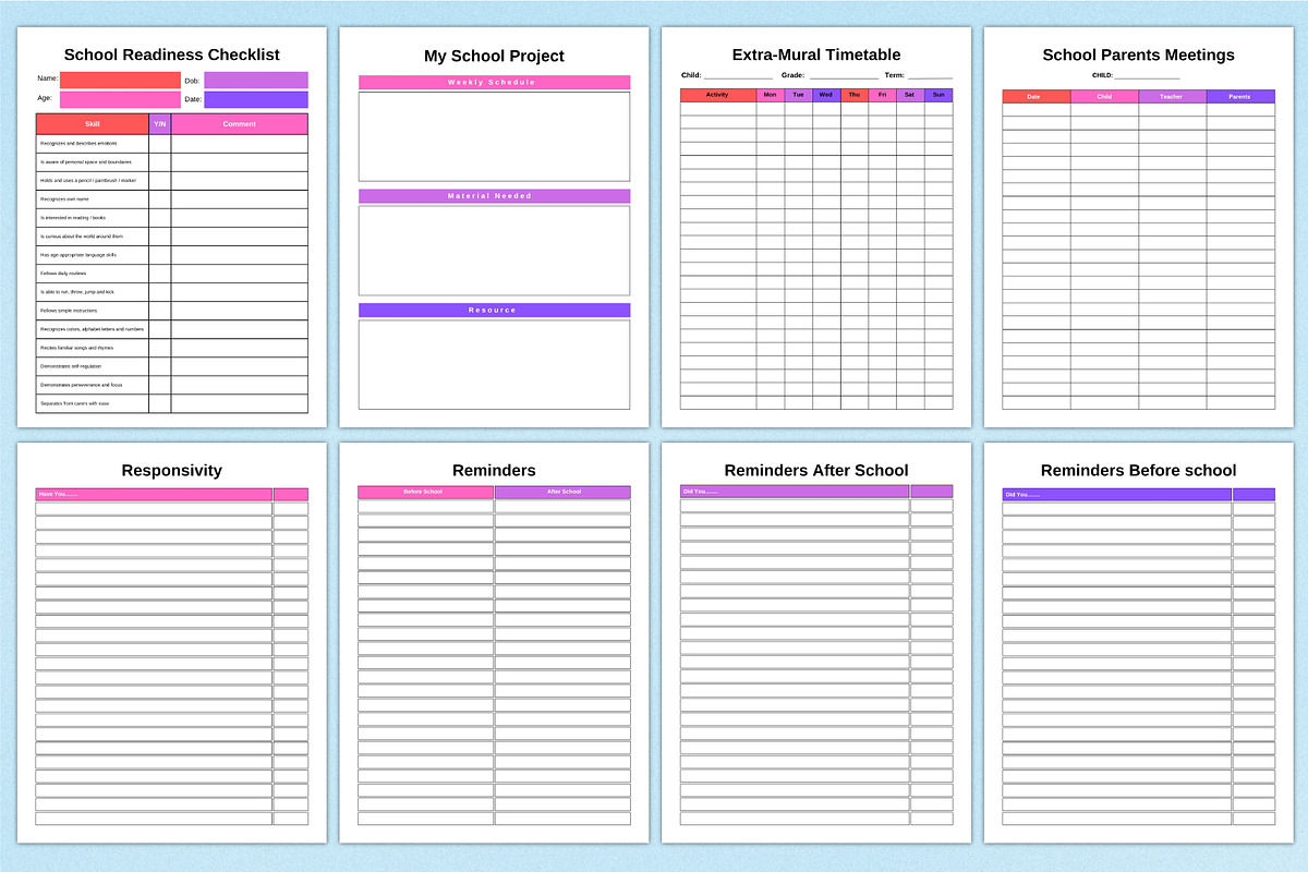 2026 Back To School Planner Canva, a Stationery Template by Shumaya (Photo 5 of 7)