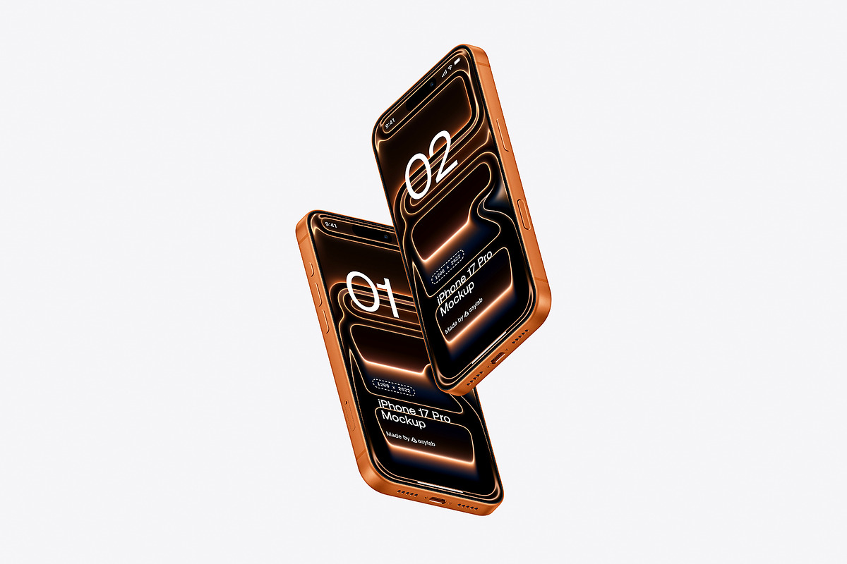 iPhone 17 Pro - 24 Mockups Scenes, an iPhone Mockup by Asylab (Photo 33 of 61)