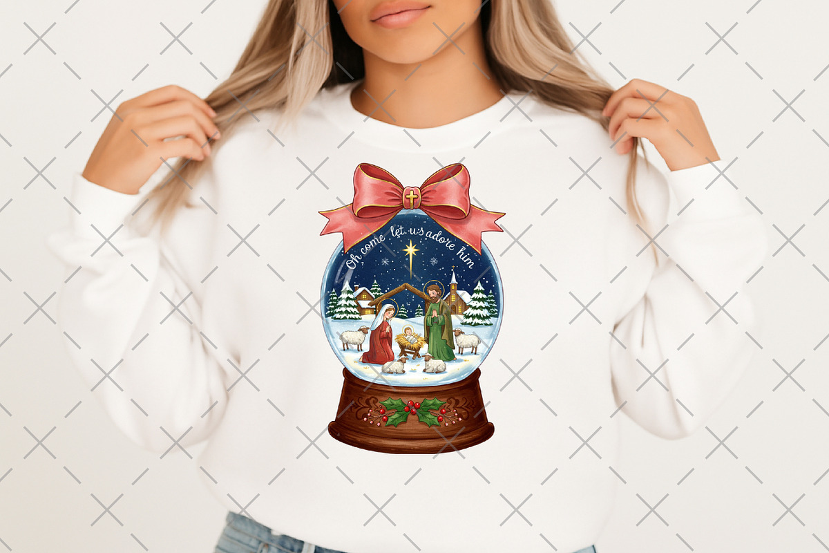 Nativity Scene Snow Globe Christmas, an Illustration by Craft Nest (Photo 5 of 6)