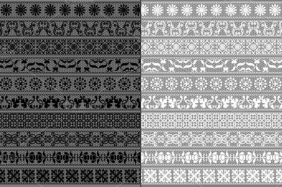 Black & White Lace Borders preview 5