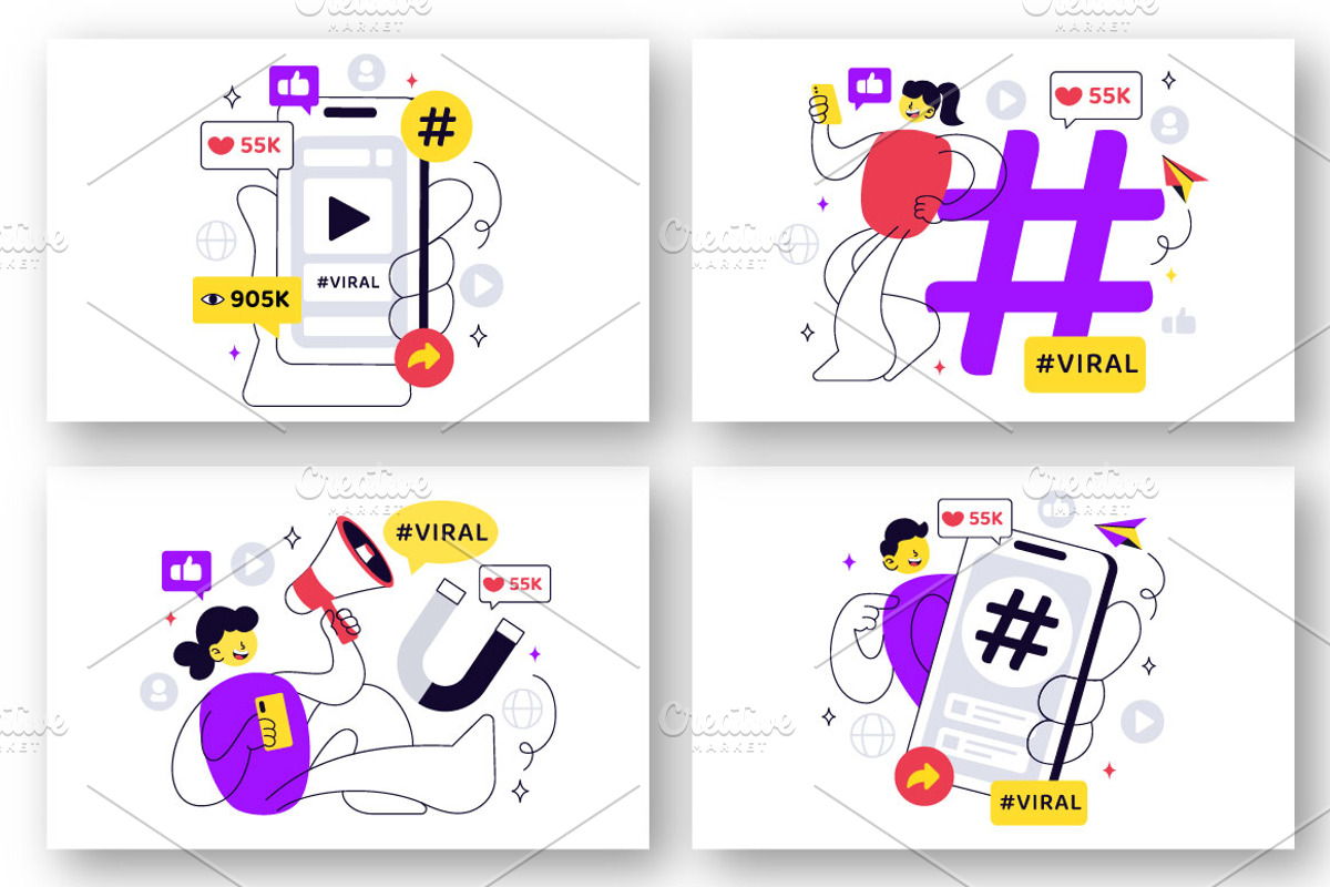 10 Viral Topic Vector Illustration, a Person Illustration by denayunebgt (Photo 3 of 4)