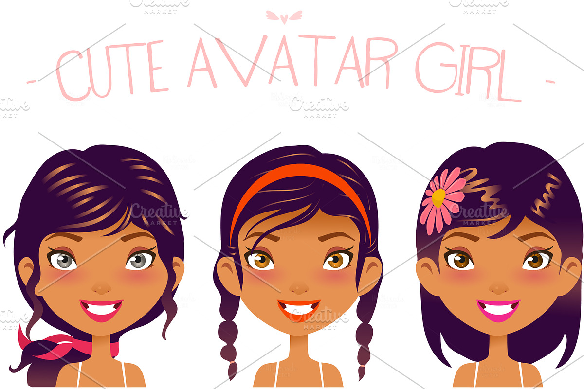 Cute Vector Girl, an Illustration by Melisende Vector