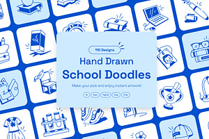 School Doodles Icon, an Outline Icon by Vectors Market