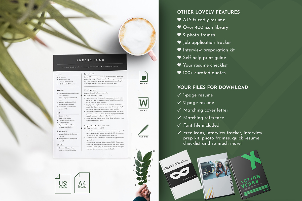 Professional Resume Template Word, a Resume Template by Career Canvas (Photo 8 of 13)
