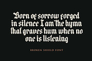 Broken Shield a Gothic Blackletter, a Blackletter Font by Blankids Studio (Thumbnail 5 of 12)