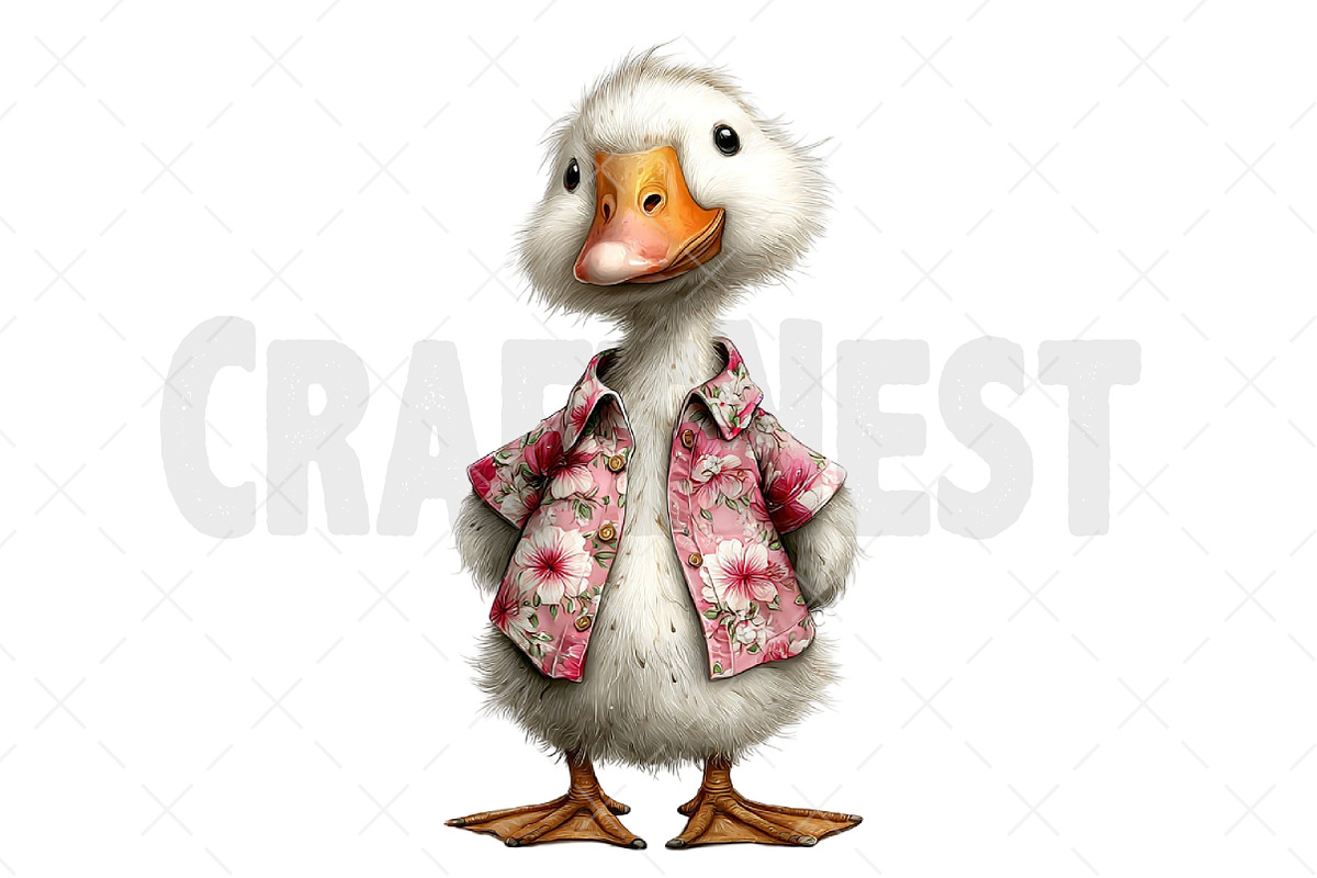 Whimsical Summer Goose Clipart, an Illustration by Craft Nest (Photo 10 of 12)