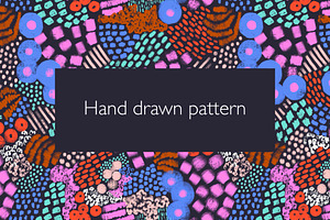 Bright hand drawn seamless pattern