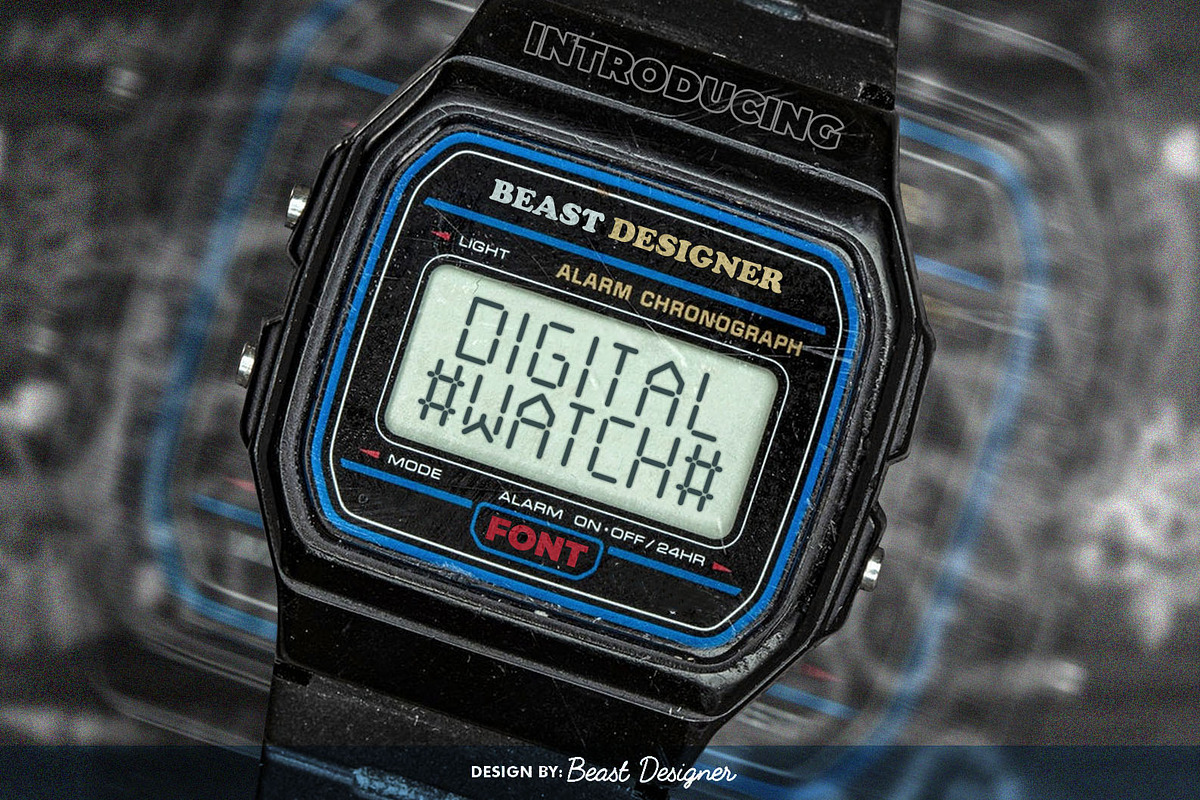 Digital Watch, a Font by Beast Designer (Photo 3 of 5)