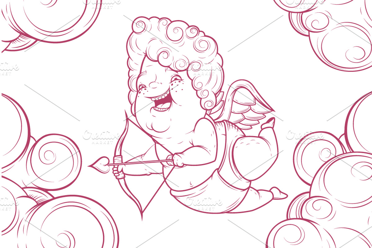 Funny Little Cupid in the Clouds, an Illustration by yuanden graphics (Photo 1 of 3)