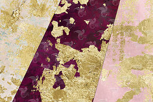 Gold Foil Grunge Textures