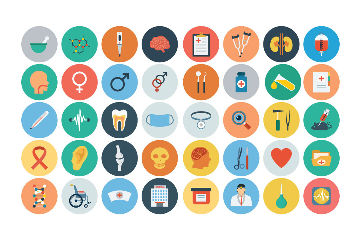 100+ Medical Flat Icons, an Emoji Icon by Creative Stall (Photo 2 of 4)