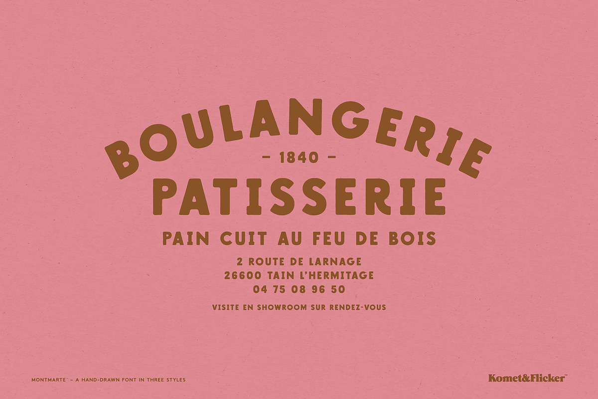 Montmartre - A Hand-drawn Font, a Sans Serif Font by Komet & Flicker (Photo 8 of 12)