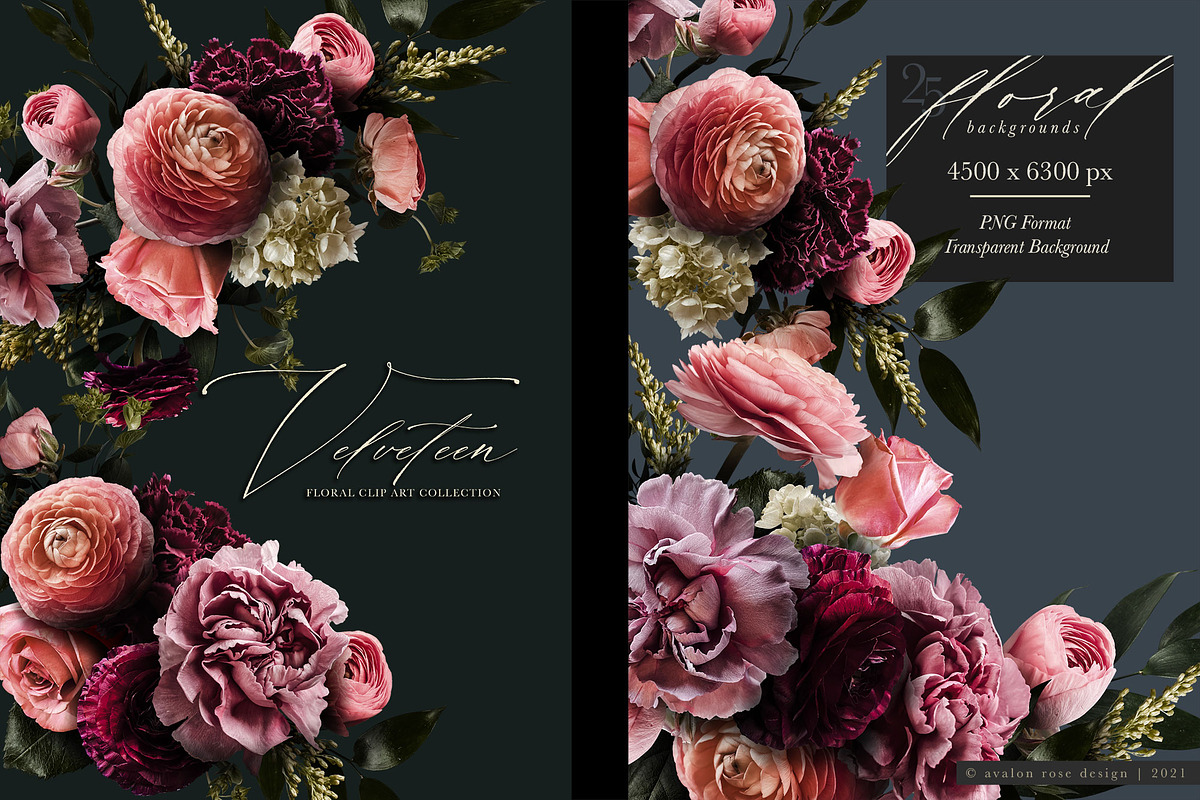 Velveteen Floral Clip Art Collection, an Object Graphic by Eclectic Anthology (Photo 9 of 19)