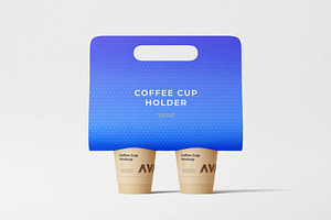 Coffee Cup Holder Mockup, an Advertising Mockup by zpackcreative