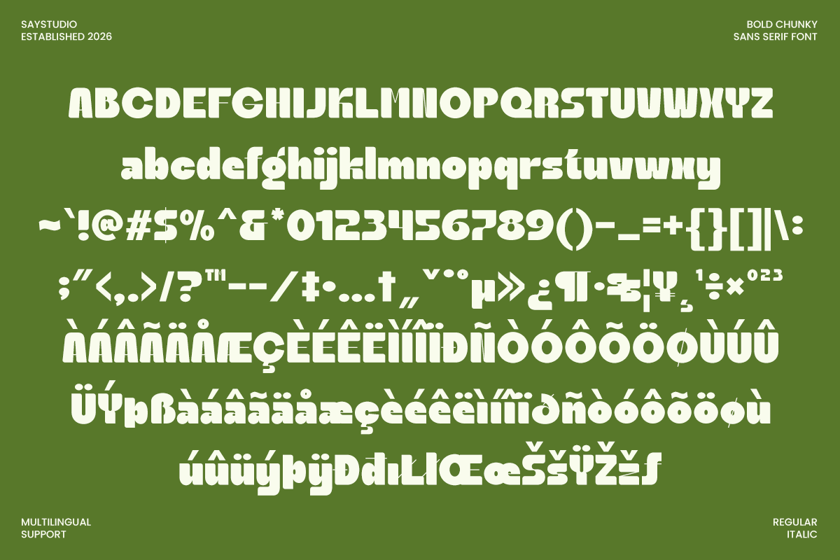 Sogra – Bold Food Packaging Font, a Sans Serif Font by Say Studio (Photo 10 of 10)
