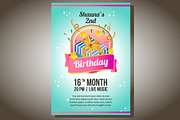 7 Birthday party flyer templates, a Templates & Theme by Propylparaben (Thumbnail 3 of 8)
