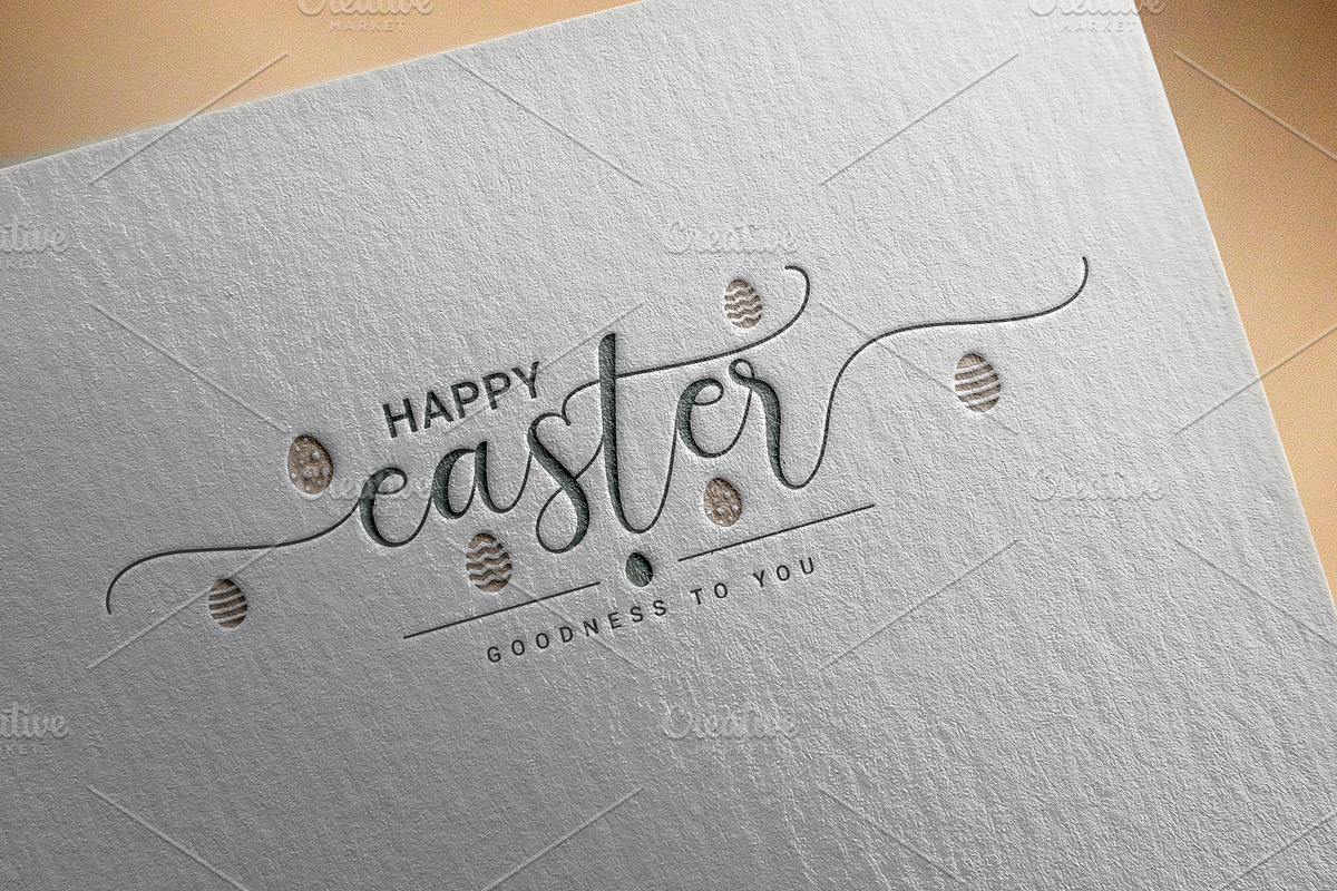 Easter Card With Happy Easter, an Illustration by PushLogo (Photo 1 of 3)