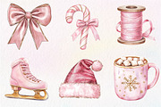 Pink Rose Gold Christmas Clipart, an Illustration by Dream Creation (Thumbnail 6 of 7)