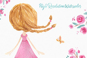 Lovely Spring Watercolor Clipart, a Decorative Illustration by LeMagiqueBoutique (Thumbnail 4 of 5)
