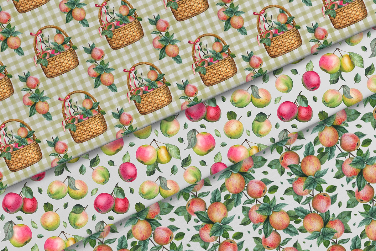Watercolor Apple Garden Clipart, an Illustration by DiashaArt (Photo 7 of 11)