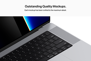 Laptop Pro 16 - 10 Mockups Scenes