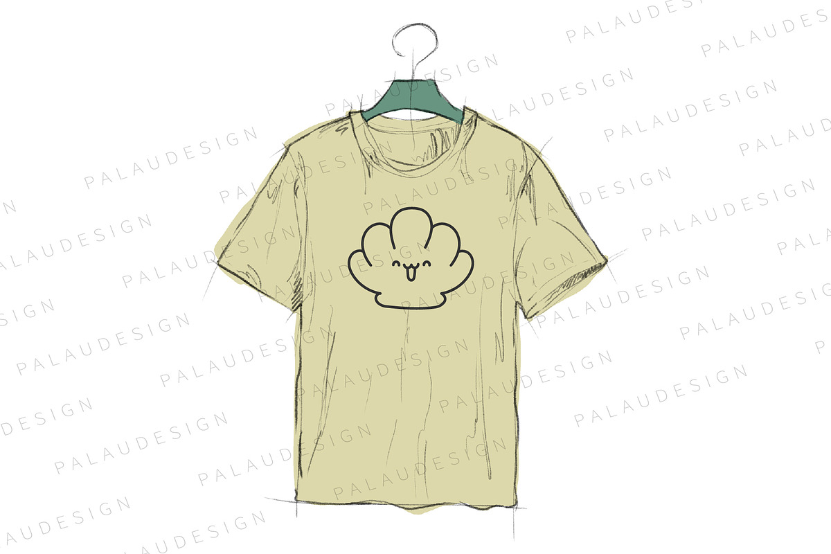 Cute Kawaii Shells Summer Character, a Seasonal Illustration by Palau (Photo 5 of 12)
