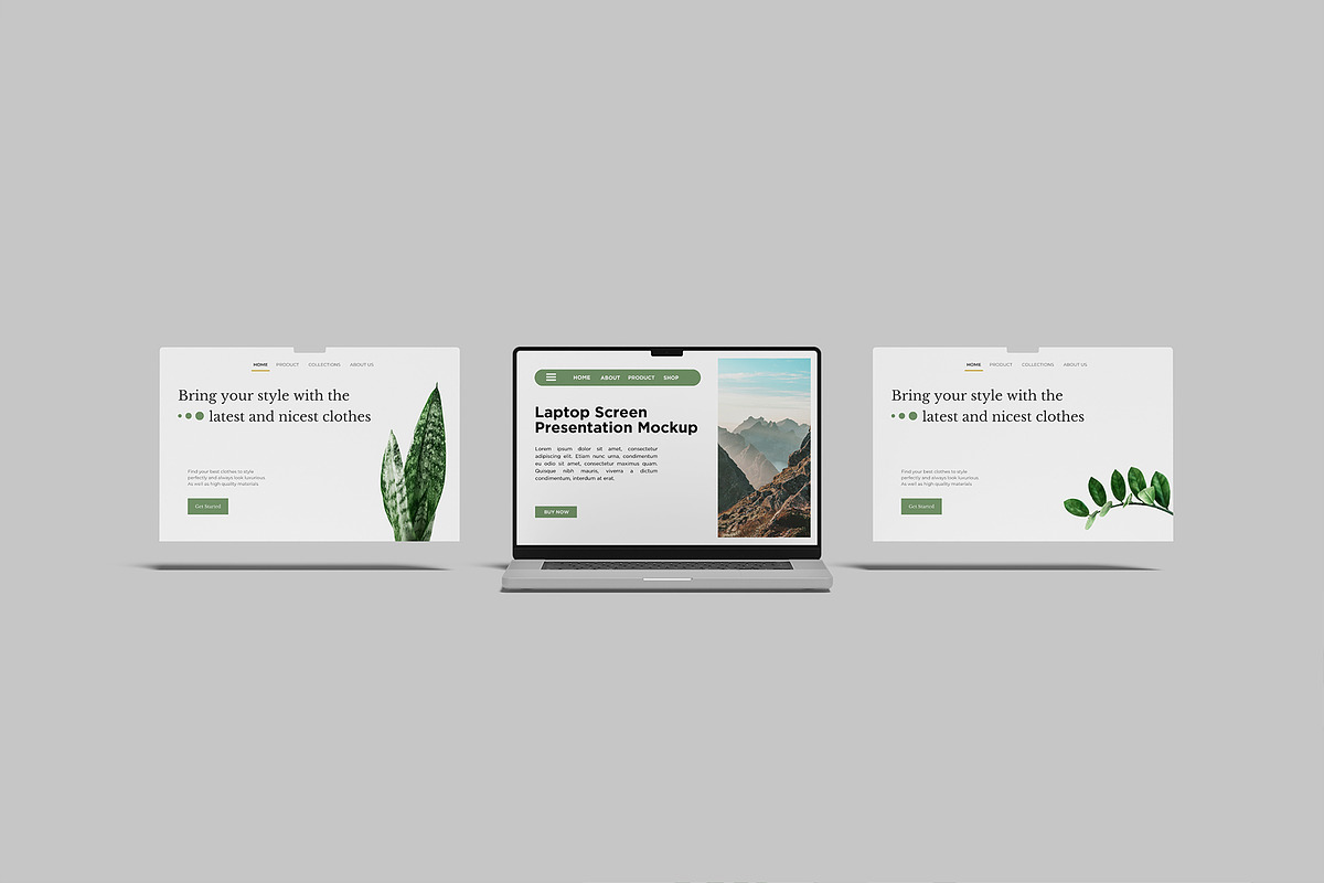 Laptop Screen Presentation Mockup, a Mac Mockup by rizalamora (Photo 5 of 11)
