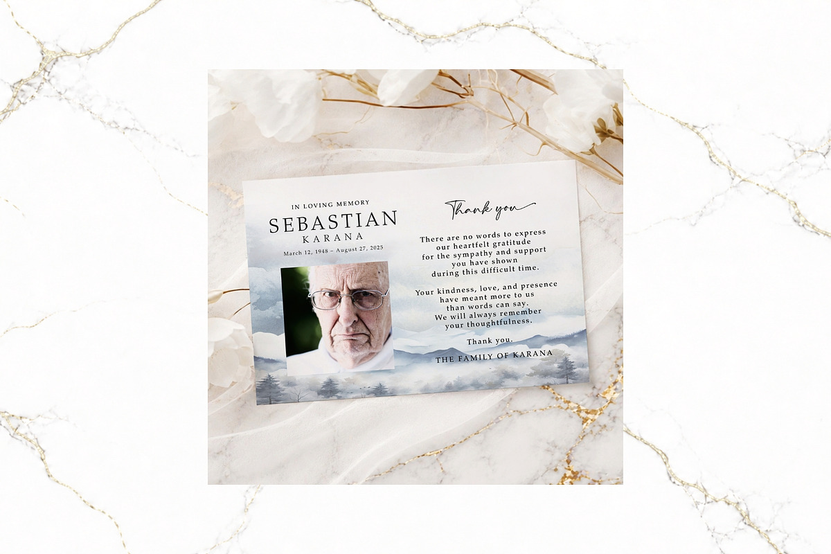 Funeral Bundle Canva FR010, a Stationery Template by TyphoonStudio (Photo 10 of 12)
