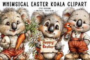 Whimsical Easter Koala Clipart, an Illustration by CreationArt (Thumbnail 1 of 7)