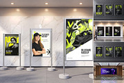 Indoor Billboard Mockup Bundle, an Advertising Mockup by graphypix (Thumbnail 2 of 13)