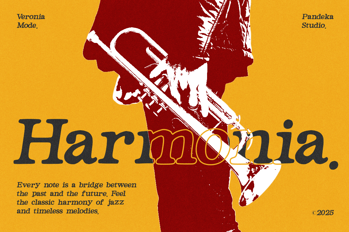 Veronia Mode - Retro Slab Serif, a Slab Serif Font by Pandeka Studio (Photo 2 of 9)